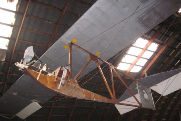 photo of a 1930 Dickson primary glider on display