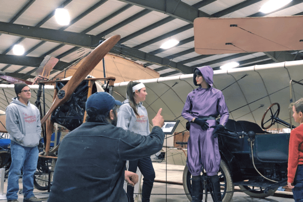 Guide and Students in Museum