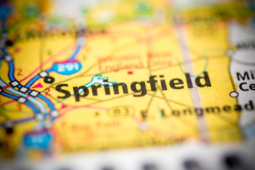 Map of Springfield, MA