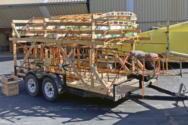Picture of a 1 1/2 Strutter project on a trailer
